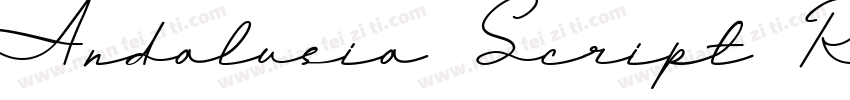 Andalusia Script Regular字体转换